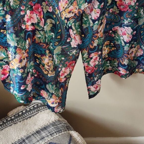 Victoria's Secret Gold Label‎ Blue/Green Paisley Vintage Robe OSFA - Picture 14 of 14